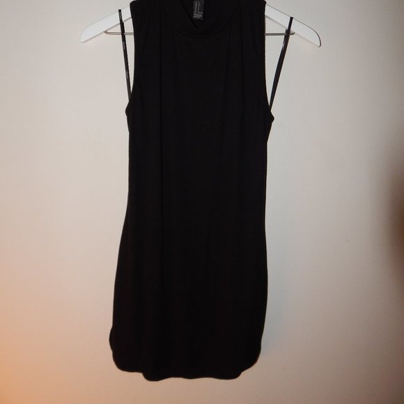Black Mock Neck Top - Picture 3 of 3